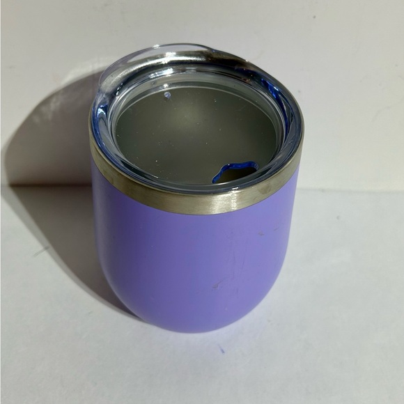 Steel Tumbler 11.5oz Double Wall Insulated Stemless Wine Lavender With Lid - Picture 2 of 10